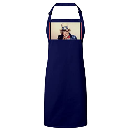 Tablier de cuisine Uncle Sam US Army vintage des années 70 imprimé rétro