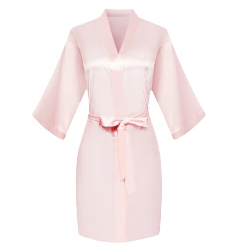 Image of Super Shopping-zone Women's Pure Bride Robes Embroidery Bridesmaid Robes Bridal Party Kimono Robe Wedding Sleepwear