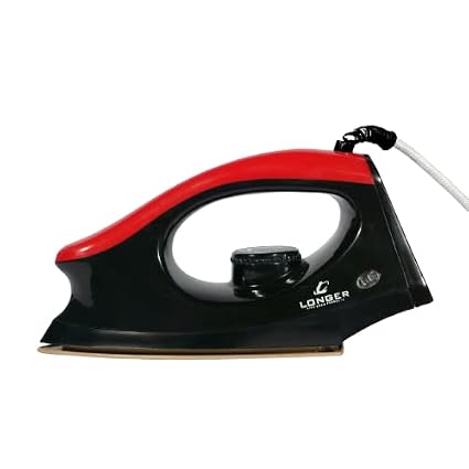 Longer Dry Iron Jewel Red High Grade Stainless Steel Dry Iron with Advance Soleplate | Black Weilburger Non-stick Soleplate Glides Effortlessly Over the Fabric | Dry Iron with Advance Soleplate and Anti-bacterial