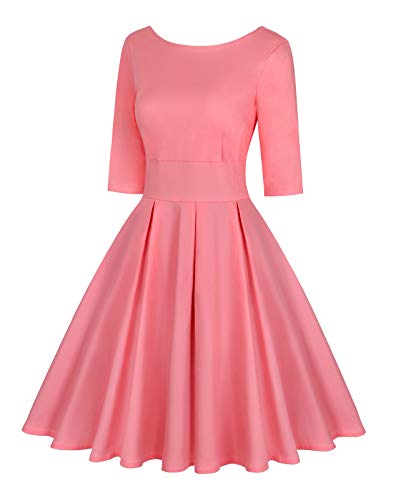 Image of MINTLIMIT Women's 1950s Retro Vintage Cocktail Party 3 /4 Sleeve Swing Dress