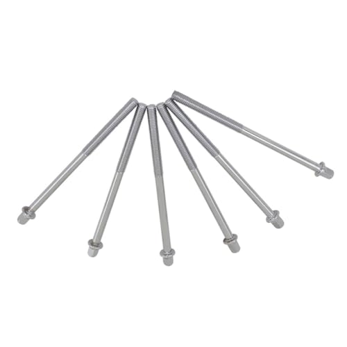 COSMEVIVI 6pcs Drum Screws Snare Drum Tension Lug Screws Snare Drum Hardware Jazz Screws Drum Lug Mounting Screws Drum Repair Parts Drum Screw Rods Drum Tension Rods 11cm Drum Repair Kit