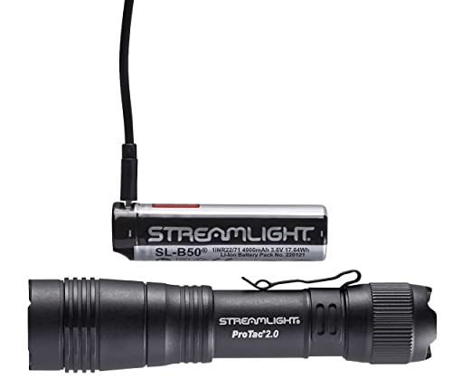 Streamlight 89000 ProTac 2.0 2000-Lumen 17300-Candela Rechargeable Tactical LED Flashlight with USB C Cable, and Holster, Box, Black by Streamlight - Image 5