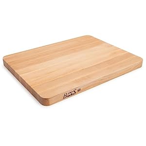John Boos Boos Block Chop-N-Slice Series Reversible Wood Cutting Board with Eased Corners, 1.25-Inch Thickness, 20″ x 15″ x 1 1/4″, Maple