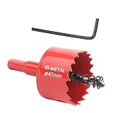 corona 45 mm Alta Calidad Sierra de Corona Bimetálica: la sierra de corona está hecha de metal bimetálico, está fabricada con tecnología avanzada de soldadura electrónica y se enfría al vacío a alta temperatura. Tiene mayor tenacidad, mayor resistencia al desgaste y mayor resistencia al corte. La resistencia al corte es mayor que con otras sierras de corona convencionales.