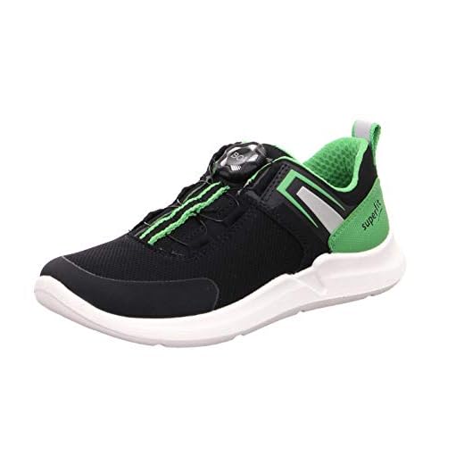 Superfit Thunder Niedrig Sneaker, SCHWARZ/GRÜN, 33 EU