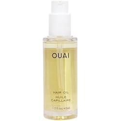 OUAI Hair Oil - Hair Heat Protectant Oil for Frizz Control - Adds Shine and Smooths Split Ends - Color Safe Formula - Paraben, Phthalate and Sulfate Free (1.5 fl oz)