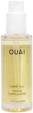 OUAIHair Oil - Hair Heat Protectant Oil for Frizz Control - Adds Shine and Smooths Split Ends - Color Safe Formula - Paraben, Phthalate and Sulfate Free (1.5 fl oz)