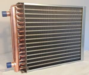 12x12 Water to Air Heat Exchanger~~1" Copper Ports w/EZ Install Front Flange