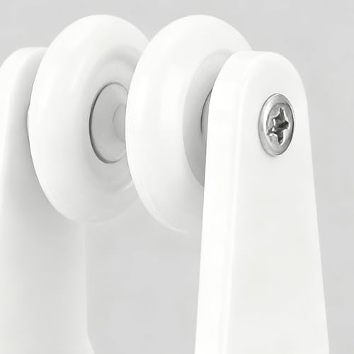 Rodillos de riel de cortina con ganchos flexibles para baño y cocina 8