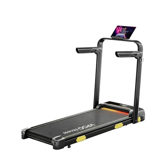 13% Incline Walking Pad Treadmills with Handles, Under Desk Treadmills for Home Office, 6.2MPH Quiet Foldable Walking Pad with RGB Light, 300LBS Capacity