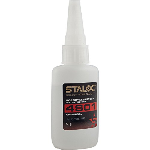 Preisvergleich Produktbild STALOC Sofortklebstoff 4S01 / Sekundenkleber universal / schnellhärtend / klebt Metall, Kunststoff, Holz, Gummi, Glas, Keramik usw. / 50 g