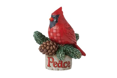 Statuette cardinal de la paix Enesco Jim Shore 13 cm oiseau multicolore - 2