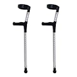 ADITAM Béquilles d'avant-Bras réglables, béquilles de Bras légères pour Adultes, béquilles ergonomiques en Aluminium, Confortables au Poignet, Hauteur Applicable : 160-200 cm/5' 2''-6'