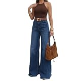 Tenfinordi 70s Retro Wide Leg Jeans