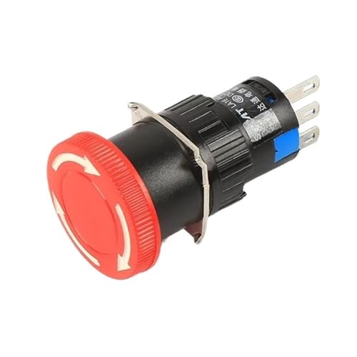 Bouton d'arrêt d'urgence LA16Y-11ZS, interrupteur de réinitialisation rotatif 16mm