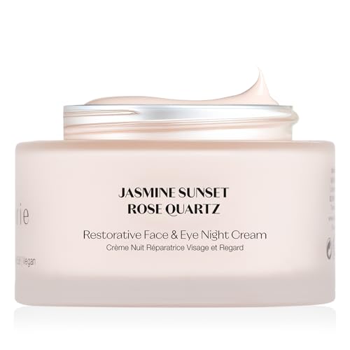 Night Cream for Face & Eye Cream with Hyaluronic Acid, Sea Water & Rose Quartz - Hydrating Anti Aging Night Moisturiser for Firming, Brightening Face Cream - Cruelty Free (Night Cream)
