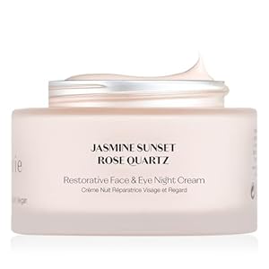 Night Cream for Face & Eye Cream with Hyaluronic Acid, Sea Water & Rose Quartz – Hydrating Anti Aging Night Moisturiser for Firming, Brightening Face Cream – Cruelty Free (Night Cream)