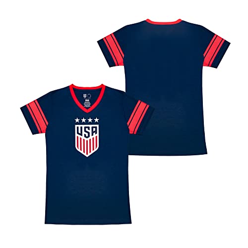 Icon Sports U.S.Women Soccer Game Day Tee - Officially Licensed Unisex Youth Short Sleeve T-Shirt 77 Navy S