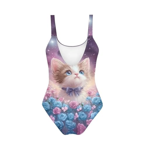 Image of Uourmeti Girls' One-Piece Swimwear Halter Bathing Suit Big Kids Summer Beach Swim Suits Swimming Wear