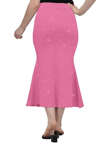 Image of Mehrang Stretchable Shimmer Saree Shapewear Petticoat for Women, Skirts for Women,Shape Wear Dress for Saree