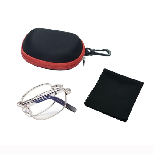 Image of Unisex Semi-Hard Shell Folding Eyeglasses Cases With Clasps | Protective Case For Folding Glasses