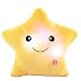 sofipal Creative Twinkle Star Shaped Plush Pillow, LED Night Light Glowing Cushions Plush Stuffed Toys Gifts for Kids, Decoration (Yellow)