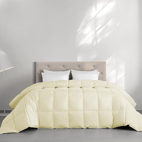 Image of Restful Sleep All Weather Comforter Single Bed Size - Dohar /Rajai /Blanket /Duvet -250 GSM Quilt Soft Microfiber Fill Single Size (60 inchX90 inch) - Ivory Color