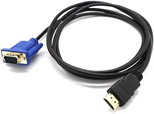 Hdmi To Vga Cable with 15 Pin, 6ft/1.8m, Blue