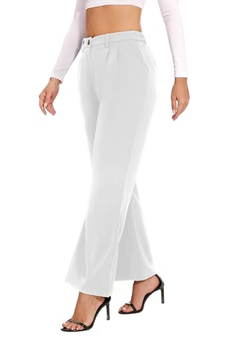 Women's Wide Leg Dress Pants High Waisted Loose Fit Business Casual Work Trousers with Pockets 20254