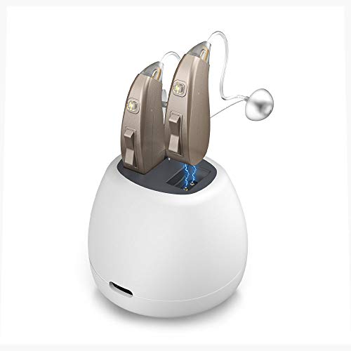 Coniler Smart Hearing Amplifier with Digital Noise Reduction, Rechargeable Sound Aids with Charging Base Suitable for Adults and Seniors (2Packs)