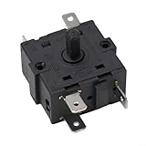 Electric Room Heater Rotary Switch Selector AC 250V 16A Temperature Control Switch For Electric Radiator Heater With On Off Button Black(5 pin)