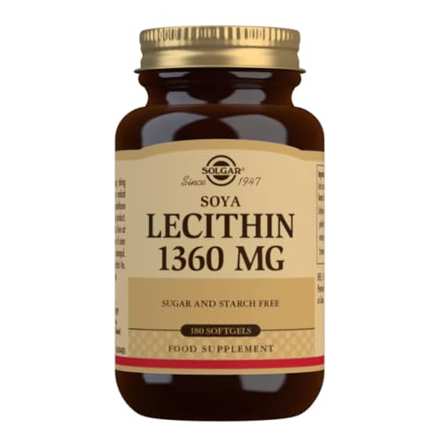Solgar Lecitina de Soja 1360 mg | 180 Cápsulas Blandas