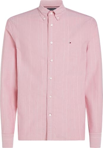 Image of Tommy Hilfiger Men's Long Sleeve Oxford Shirts in Regular Fit, Men's Button Down Shirts, Also Available in Big and Tall