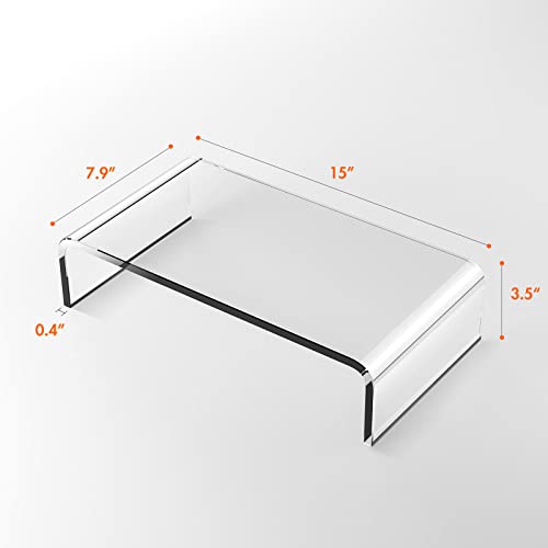 Electronikz BEYGORM Acrylic Monitor Stand Riser, Acrylic Monitor