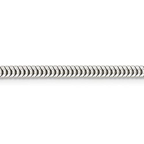 Black Bow Jewelry 3Mm Sterling Silver Solid Classic Round Snake Chain Necklace, 24 Inch #TOP3