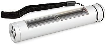 YX 1-Mode Aluminumm Alloy 5-LED Flashlight (Solar-Powered, Silver)