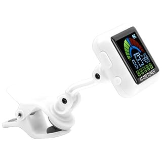Accordeur de guitare numérique LCD à clipser rechargeable par USB pour guitare électrique, ukulélé, violon (blanc) – Image 6