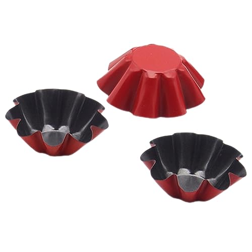 VINTORKY 3Pcs Multi Function Baking Mold Pudding Molds for Egg Tarts Muffins and Cookies High Carbon Steel Hotel and Bakery Use