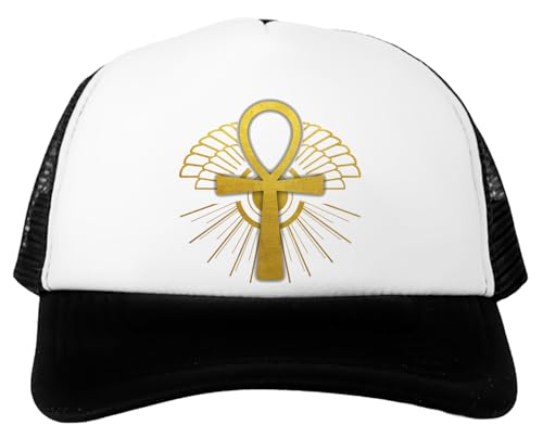 Diseño de lámina de Oro Ankh Gorra De Béisbol Infantil Unisex Blanca Ajustable Adjustable White Unisex Kid Baseball Cap