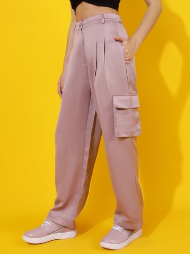 Image of KOTTY Women's High Rise Relaxed || Straight || Joggers Fit Cargo's for Pants || Trousers