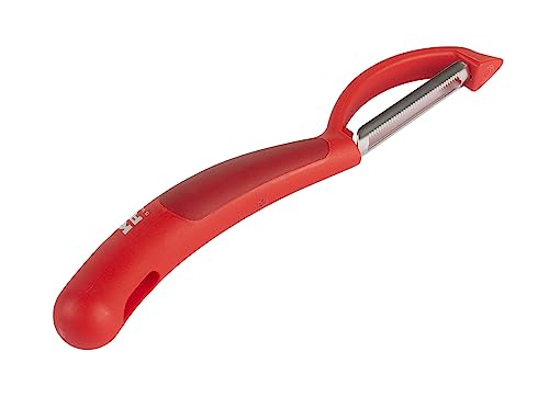 Kuhn Rikon Red Piranha Swivel Peeler with Stainless Steel Blade. Vegetable Peeler. Apple Peeler. Sharp Potato & Veg Peelers for Kitchen – 3 Year Kuhn Rikon Kitchen Accessories Guarantee