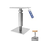 GeZu Impex Soporte de Poste Ajustable 100 x 100 mm Galvanizado Electrolítico Soporte de Ajuste de Altura Base Elevada