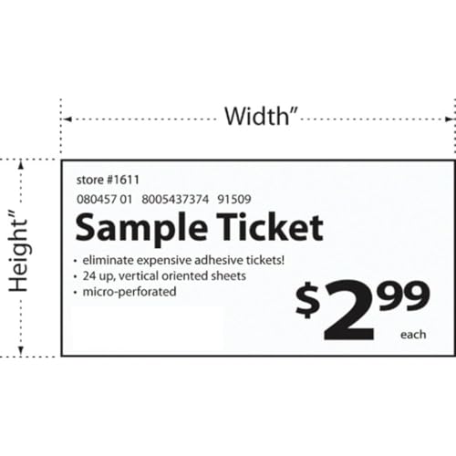 3 x 1 1/4 Paper Labels, 43047