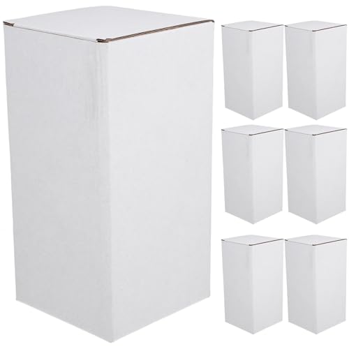 GALPADA Caja de Cartón Corrugado Blanco para Embalaje Resistente Detalles Finos, Pack de 10 Unidades Adecuado para Envíos y Almacenamiento Seguro