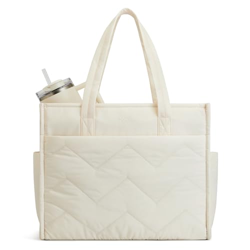 Image of G4Free Tote Bag for Work, Lightweight Structured Large Tote Handbag with Multi-Compartment and 40oz Cup Holder for Women