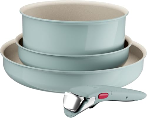Tefal Ingenio Serenity - Juego de 2 Sartenes 22/28 cm + Cazo 20 cm + Mango extraíble,...