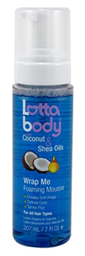 Lotta Body Wrap Me Foaming Mousse Coconut + Shea Oils 7 Ounce (Pack of 6)