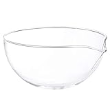 iplusmile Runde Verdampfungsschale mit Glasauslauf Borosilikatglas-Verdampfungsbecken für Labor 90Mm (Runder Boden)
