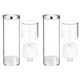 Garneck Botellas de Loción Transparentes ABS 2 Piezas 150 Ml Bomba sin Aire para Viaje Envases Rellenables para Crema y Acondicionador Práctico Subenvase Cosmético