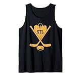 Vintage St. Louis Missouri Skyline Style Hockey Retro Tank Top